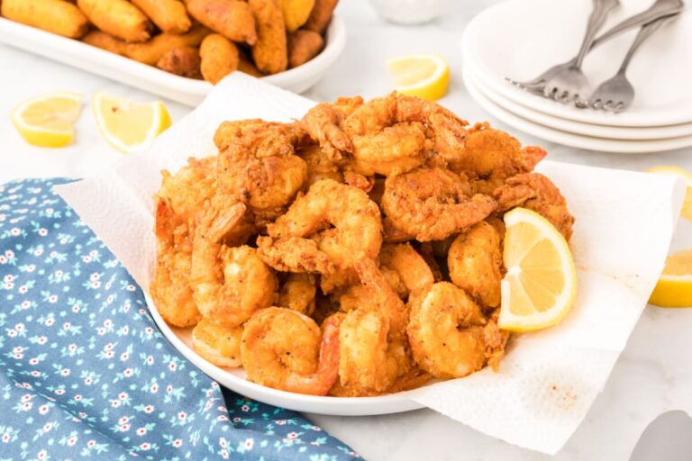 Camarones con papas fritas