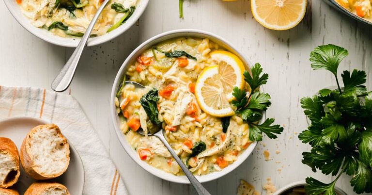 Soupe d’orzo au citron sans gluten »simple et réconfortant!