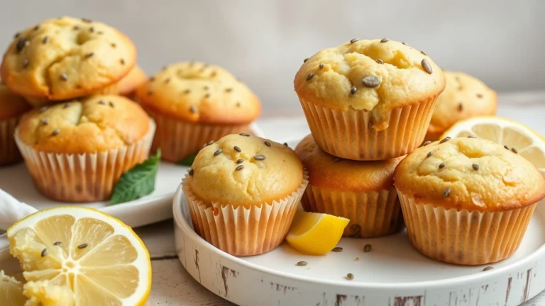 Muffins de semillas de amapola de limón