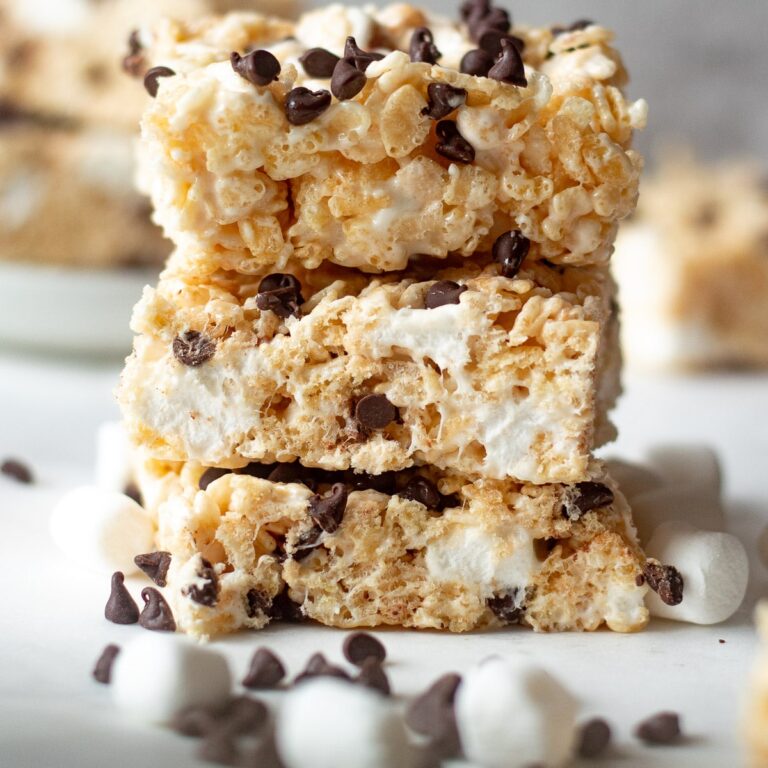 Rice Krispie trata con chispas de chocolate